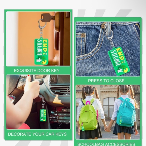 End the Stigma Mental Health Awareness Key Chains - Picture 2 of 3